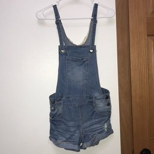 Denim Shorts Overalls